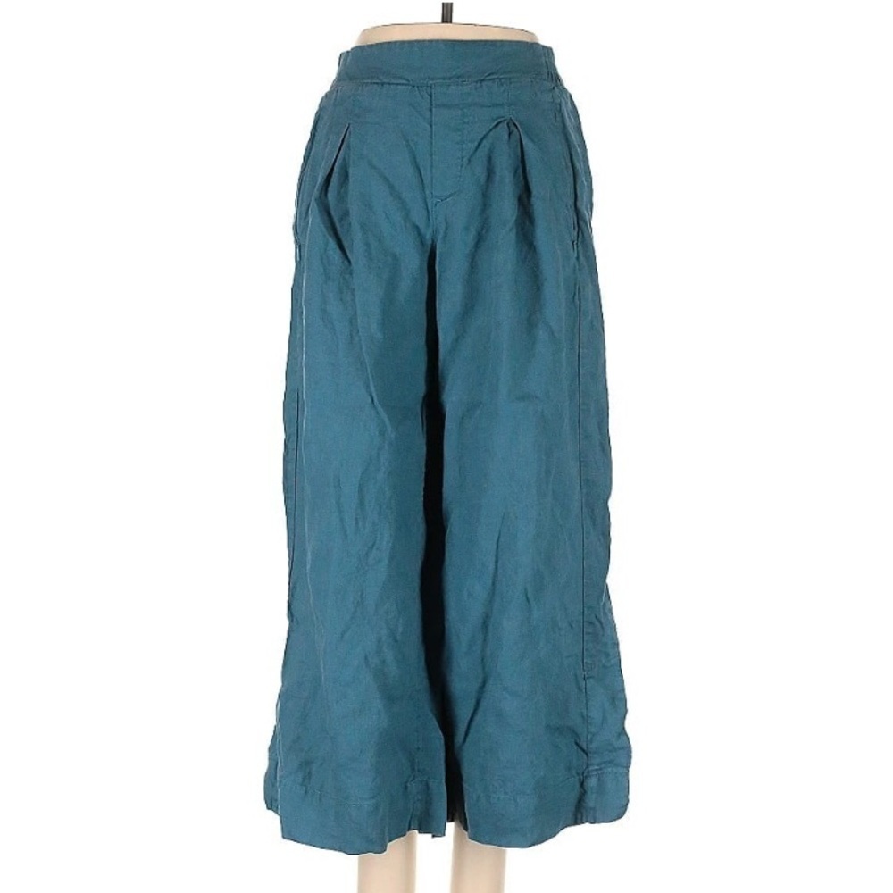 ATHLETA Playa 100% Linen Wide Leg Crop Pants size 8